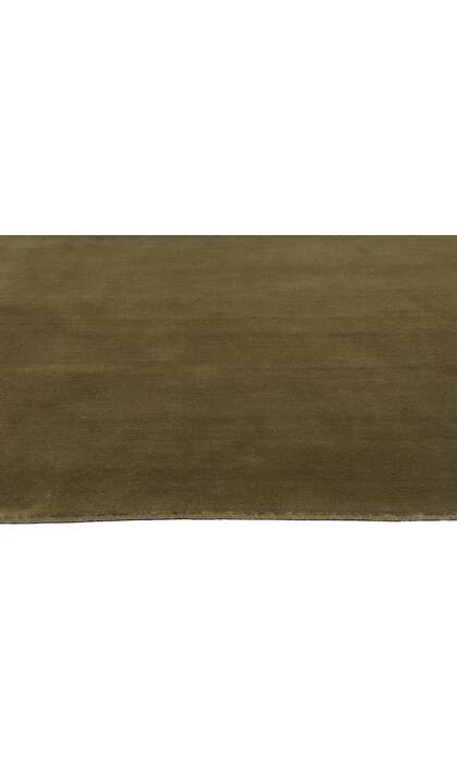 8 x 10 Solid Olive Green Modern Rug 31158