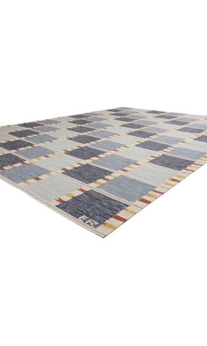 10 x 14 Scandinavian Modern Swedish Inspired Kilim Rug 31121