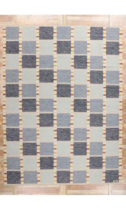 10 x 14 Scandinavian Modern Swedish Inspired Kilim Rug 31121