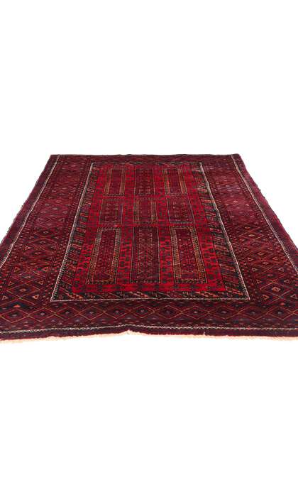 4 x 7 Vintage Turkoman Afghan Rug 79088