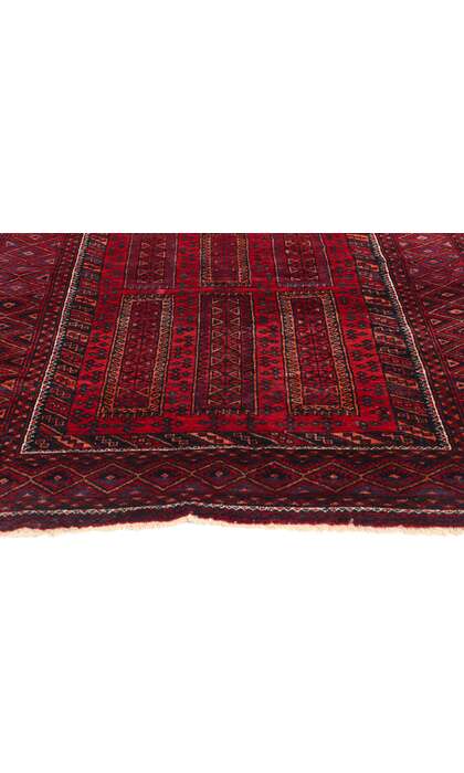 4 x 7 Vintage Turkoman Afghan Rug 79088