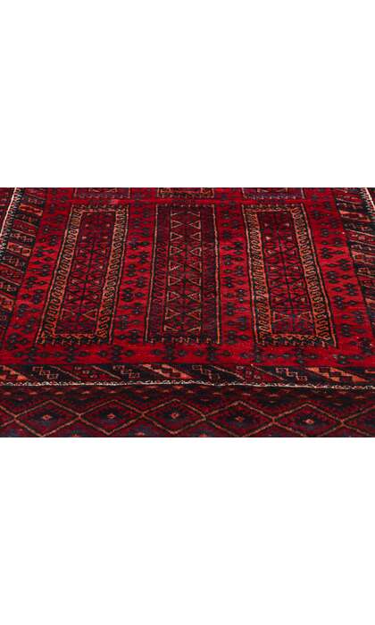 4 x 7 Vintage Turkoman Afghan Rug 79088