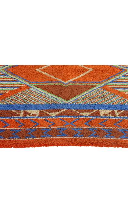 4 x 5 Vintage Southwest Sunrise American Hooked Rug 79015