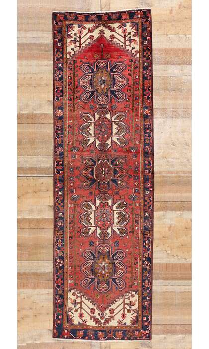 3 x 11 Vintage Persian Heriz Rug Runner 79008