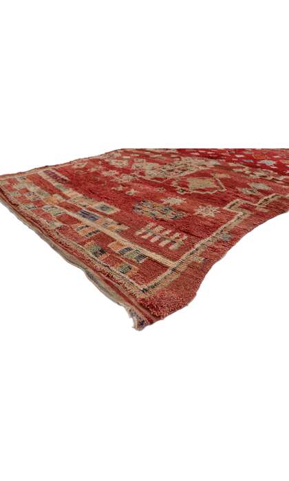 6 x 9 Vintage Red Boujad Moroccan Rug 21323