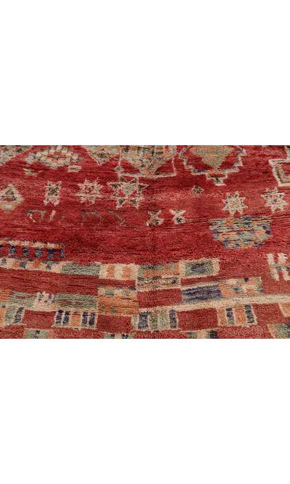 6 x 9 Vintage Red Boujad Moroccan Rug 21323