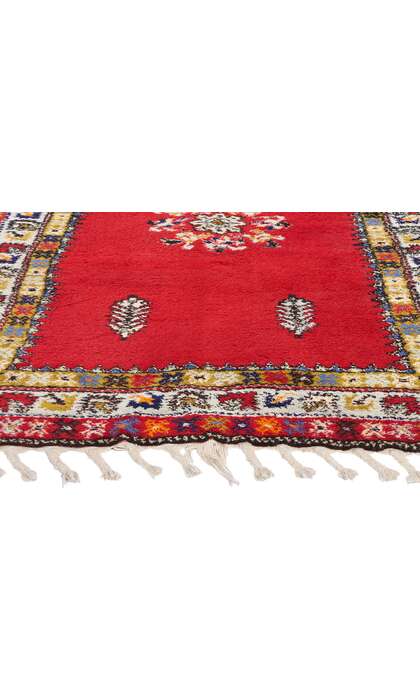 4 x 6 Vintage Red Rabat Moroccan Rug 79005