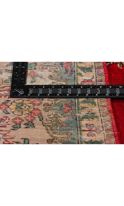 10 x 13 Vintage Red Persian Tabriz Rug 79067