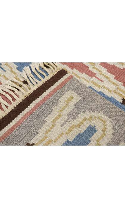 4 x 6 Vintage Swedish Scandinavian Rollakan Rug 78108