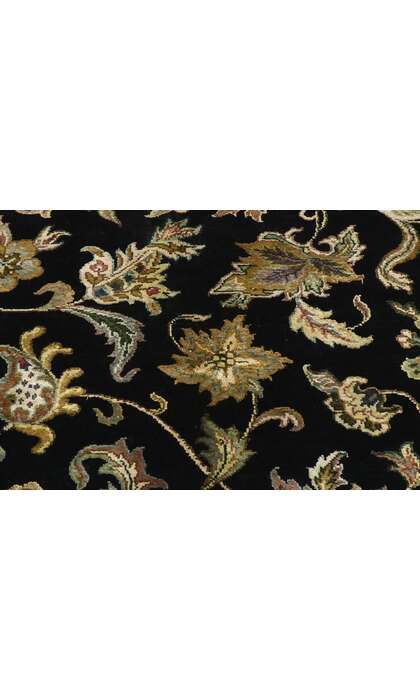 9 x 12 Vintage Black Indian Agra Rug 76873