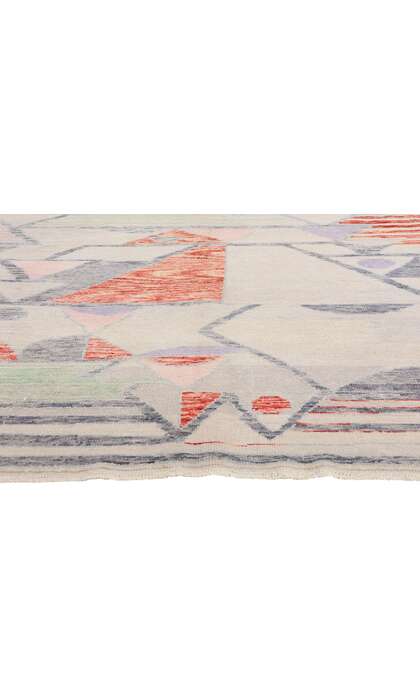 9 x 10 Abstract Orphism Modern Turkish Oushak Rug 53982