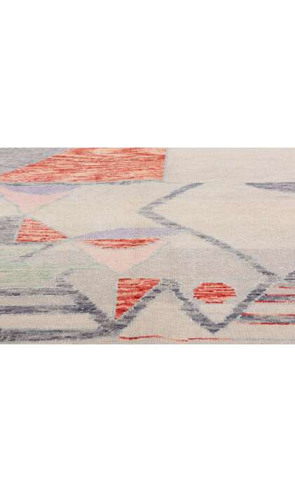 9 x 10 Abstract Orphism Modern Turkish Oushak Rug 53982