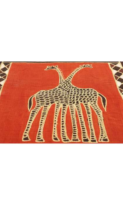 3 x 5 Vintage African Giraffe Batik Tapestry 79089