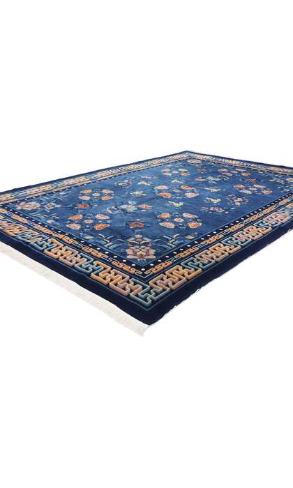 6 x 9 Antique Blue Chinese Peking Rug 79078