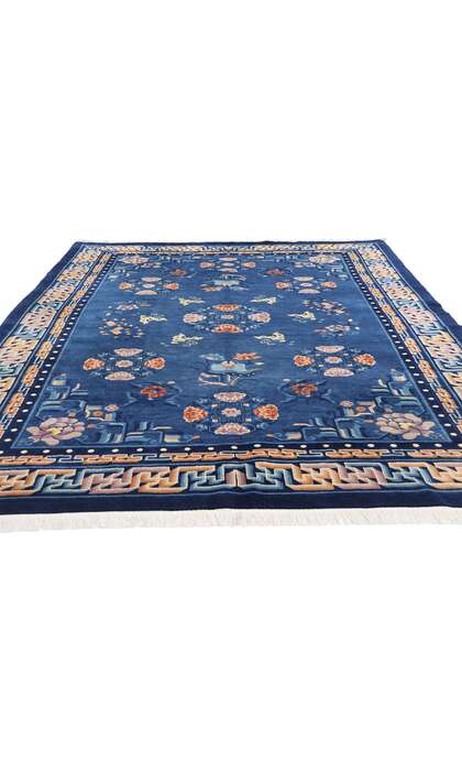 6 x 9 Antique Blue Chinese Peking Rug 79078