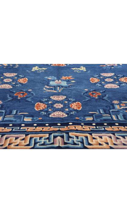 6 x 9 Antique Blue Chinese Peking Rug 79078