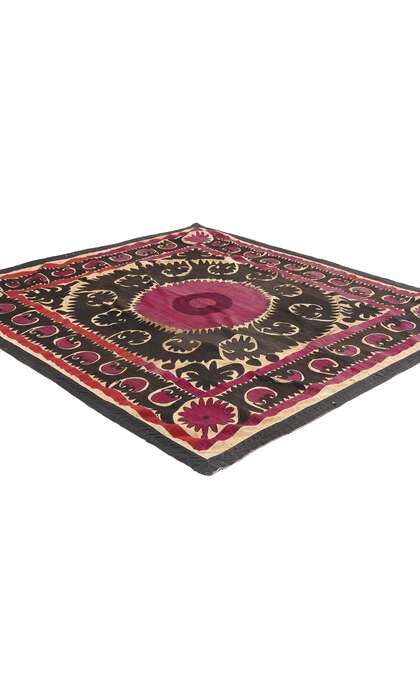 4 x 5 Antique Uzbek Shakhrisabz Suzani Tapestry 79093