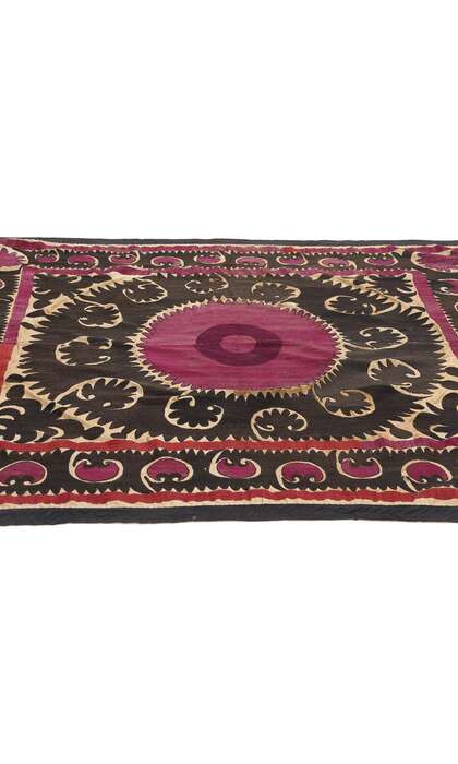 4 x 5 Antique Uzbek Shakhrisabz Suzani Tapestry 79093