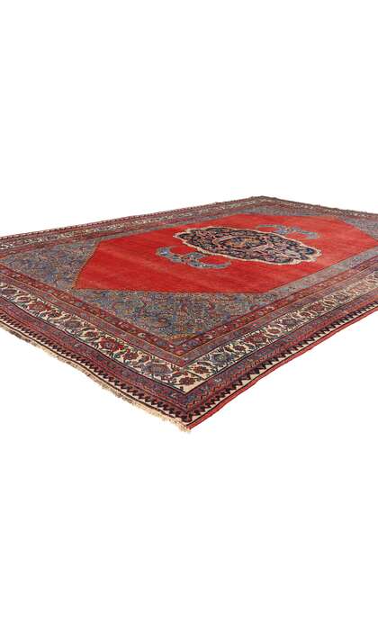 7 x 12 Late 19th Century Antique Persian Halvai Bijar Rug 79080