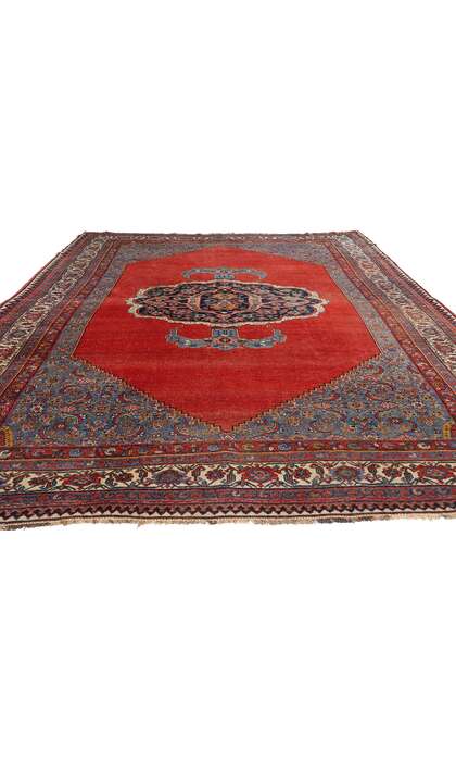 7 x 12 Late 19th Century Antique Persian Halvai Bijar Rug 79080