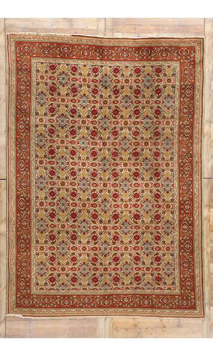 8 x 11 Late 19th Century Antique Turkish Oushak Rug 79086