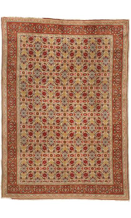 8 x 11 Late 19th Century Antique Turkish Oushak Rug 79086