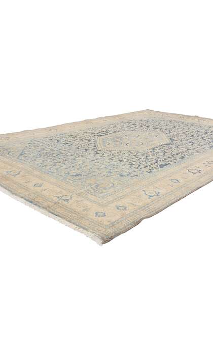 7 x 10 Distressed Antique Blue Persian Malayer Rug 61305