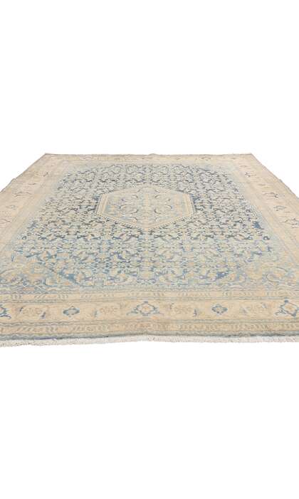 7 x 10 Distressed Antique Blue Persian Malayer Rug 61305