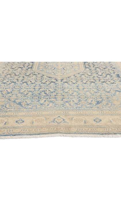 7 x 10 Distressed Antique Blue Persian Malayer Rug 61305
