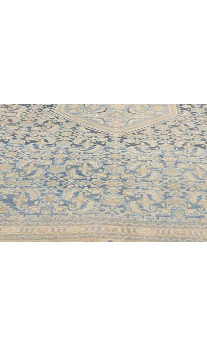 7 x 10 Distressed Antique Blue Persian Malayer Rug 61305