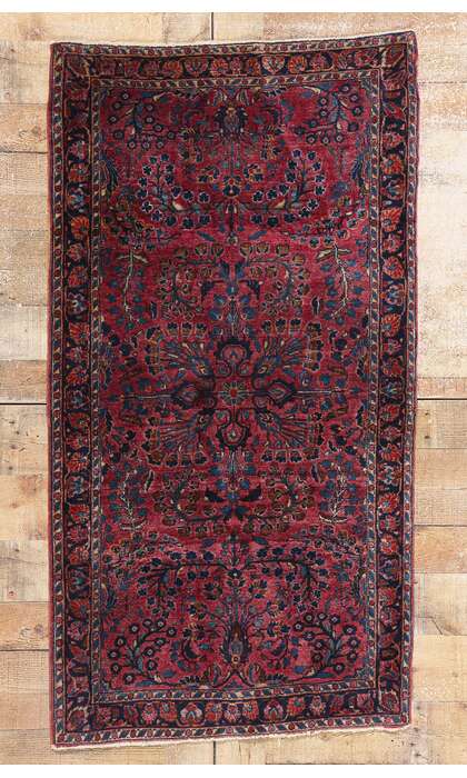 3 x 5 Antique Persian Sarouk Rug 79012