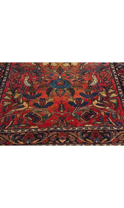 3 x 5 Antique Persian Sarouk Pictorial Rug Garden of Paradise 79081