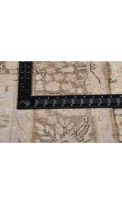 6 x 10 Distressed Antique Persian Tabriz Pictorial Prayer Rug 61383