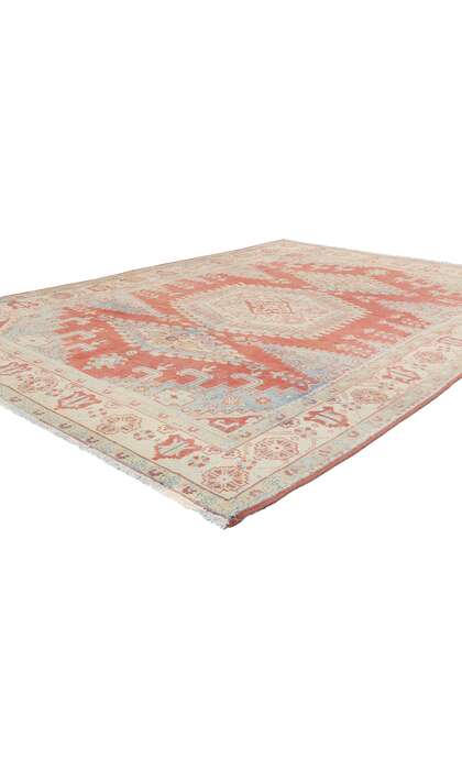 7 x 10 Distressed Antique Persian Viss Rug 61312