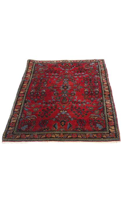 2 x 4 Antique Red Persian Sarouk Rug 79010