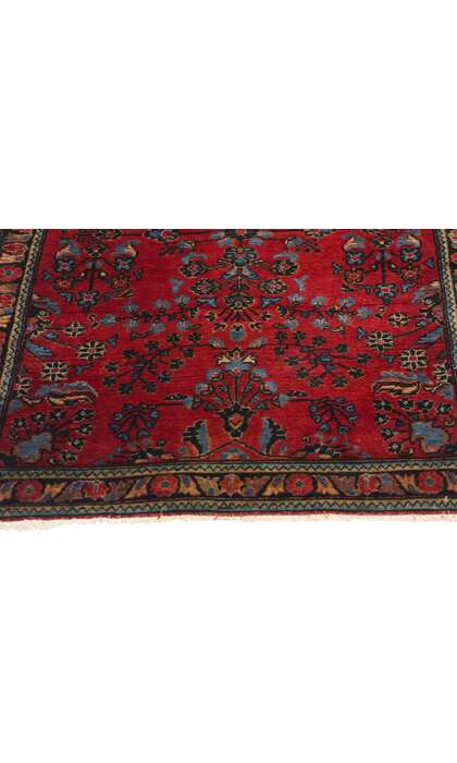 2 x 4 Antique Red Persian Sarouk Rug 79010