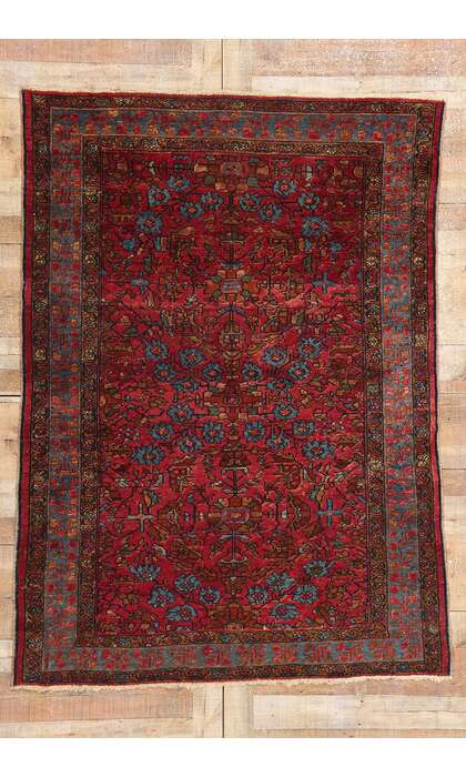 5 x 7 Antique Red Persian Lilihan Rug 79090