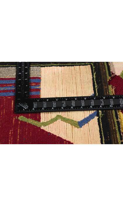 3 x 4 Art Deco Bauhaus American Hooked Rug 79114