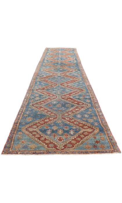 3 x 14 Antique Blue Persian Bakhtiari Rug Runner 61326
