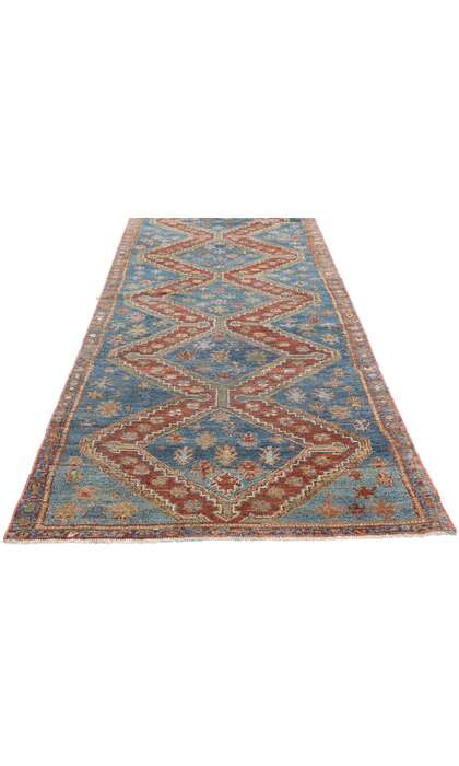 3 x 14 Antique Blue Persian Bakhtiari Rug Runner 61326