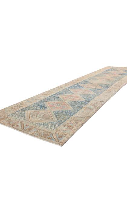 3 x 14 Distressed Antique Persian Malayer Rug Runner 61340