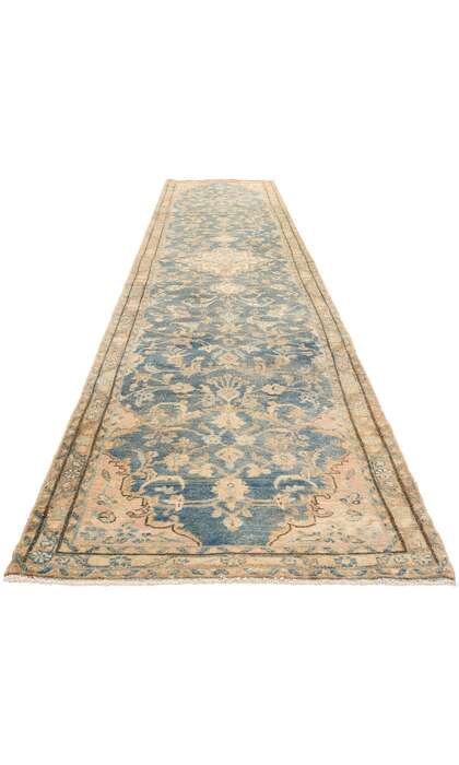 3 x 15 Distressed Antique Blue Persian Malayer Rug Runner 61328