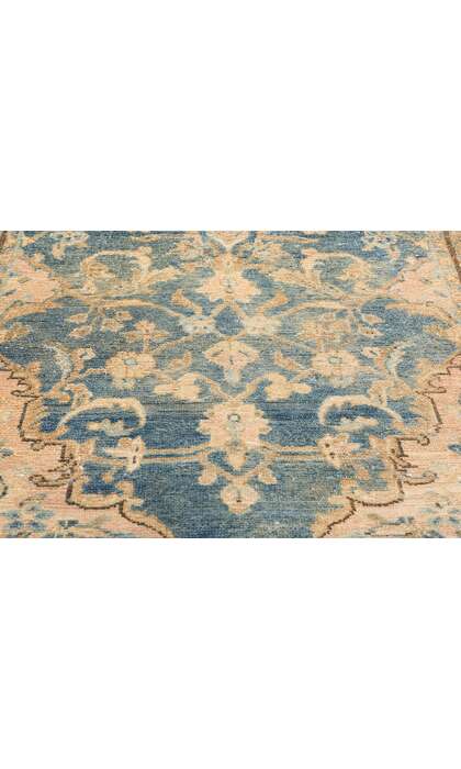 3 x 15 Distressed Antique Blue Persian Malayer Rug Runner 61328
