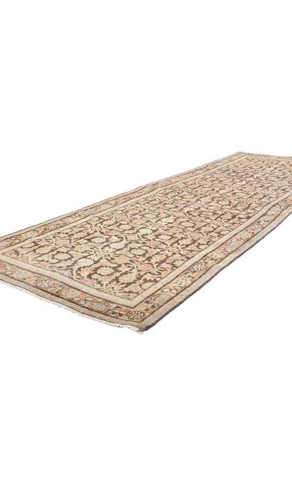 4 x 10 Distressed Antique Persian Mahal Rug Runner 61313