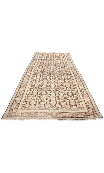 4 x 10 Distressed Antique Persian Mahal Rug Runner 61313