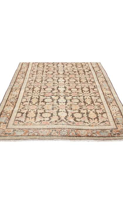 4 x 10 Distressed Antique Persian Mahal Rug Runner 61313