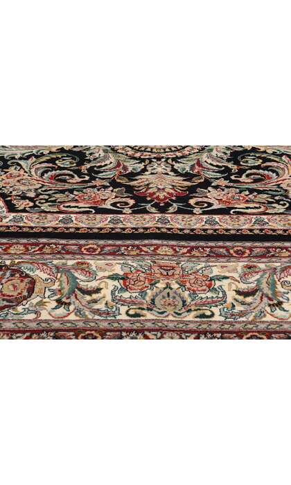 9 x 12 Vintage Black Chinese Savonnerie Rug 79095