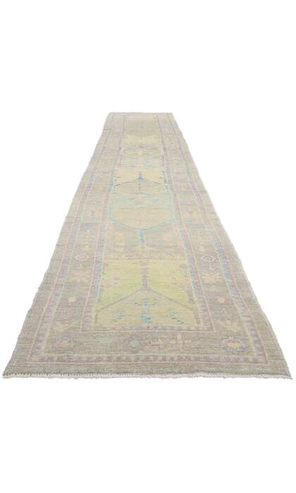 3 x 18 Colorful Modern Turkish Oushak Rug Runner 53968