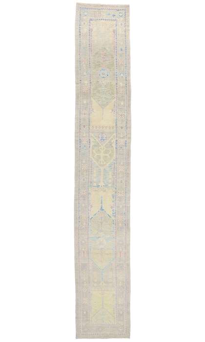 3 x 18 Colorful Modern Turkish Oushak Rug Runner 53968