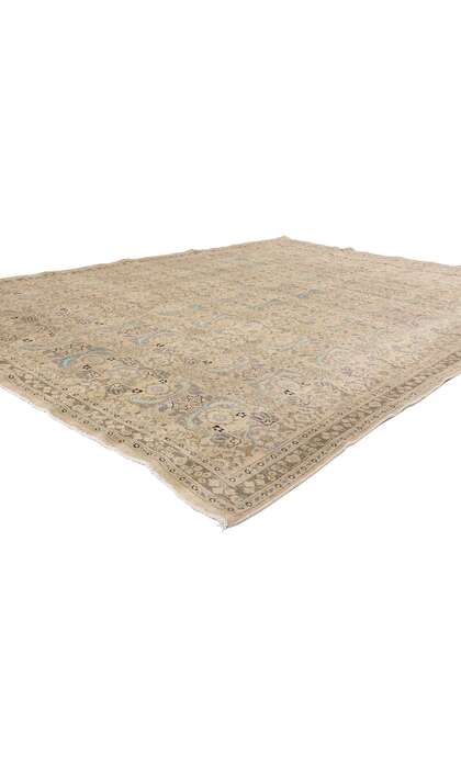 8 x 10 Distressed Antique Persian Tabriz Rug 61386